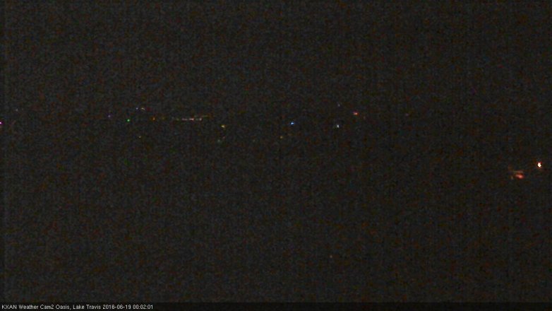 Lake Travis webcam, June 18, 2016 11:20 PM CT