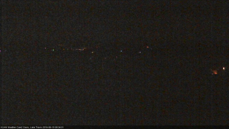 Lake Travis webcam, June 18, 2016 11:45 PM CT