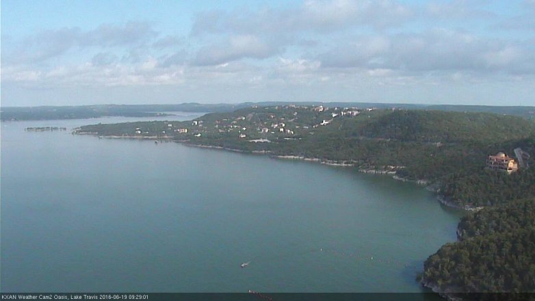 Lake Travis webcam, June 19, 2016 9:00 AM CT