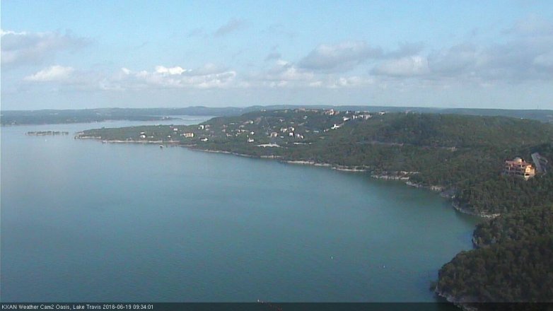 Lake Travis webcam, June 19, 2016 9:05 AM CT