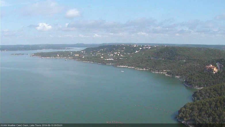 Lake Travis webcam, June 19, 2016 9:30 AM CT