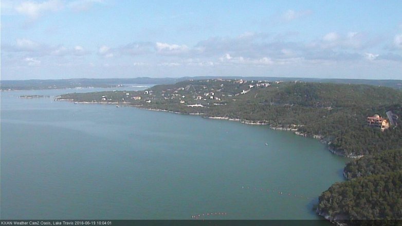 Lake Travis webcam, June 19, 2016 9:35 AM CT