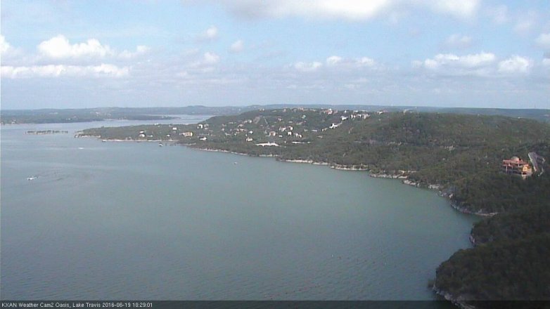 Lake Travis webcam, June 19, 2016 9:50 AM CT