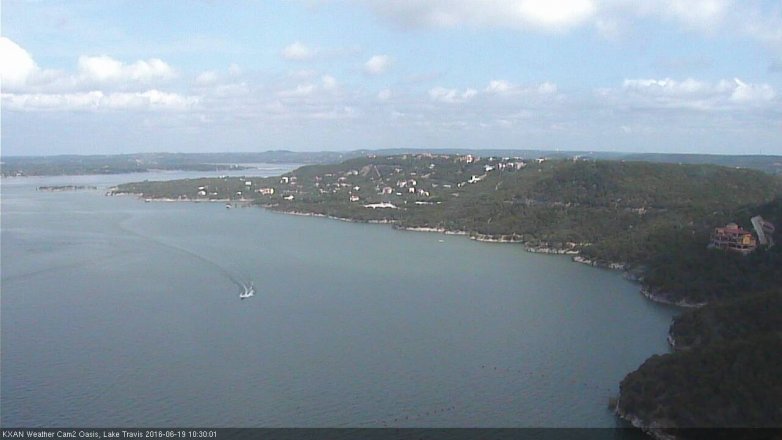 Lake Travis webcam, June 19, 2016 10:00 AM CT