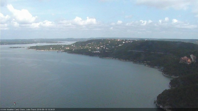 Lake Travis webcam, June 19, 2016 10:05 AM CT