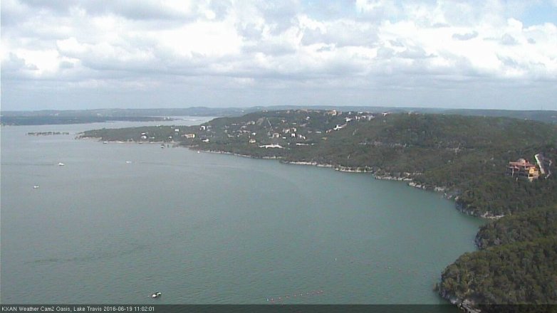 Lake Travis webcam, June 19, 2016 10:20 AM CT