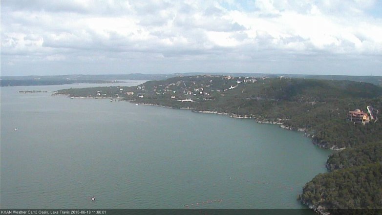Lake Travis webcam, June 19, 2016 10:30 AM CT
