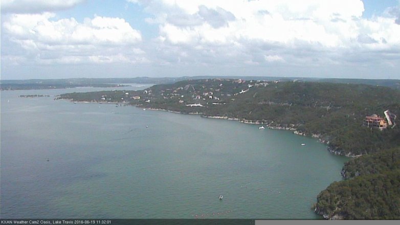 Lake Travis webcam, June 19, 2016 10:55 AM CT