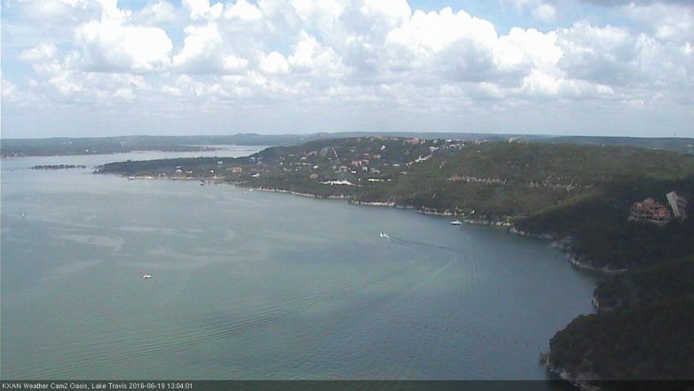 Lake Travis webcam, June 19, 2016 12:15 PM CT