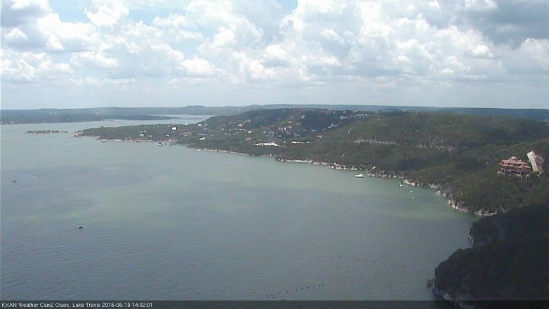 Lake Travis webcam, June 19, 2016 1:20 PM CT