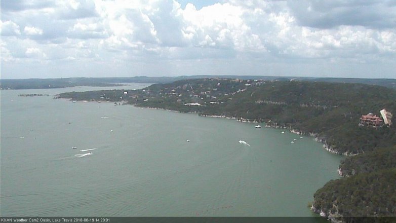 Lake Travis webcam, June 19, 2016 1:55 PM CT