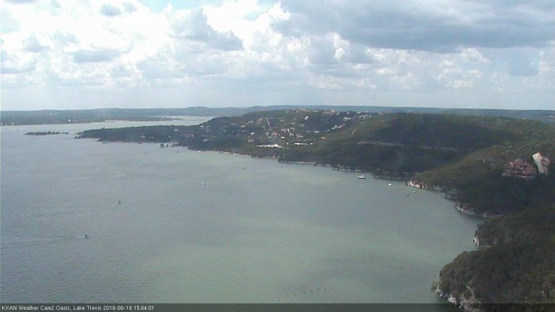Lake Travis webcam, June 19, 2016 2:15 PM CT