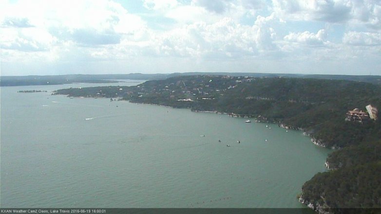 Lake Travis webcam, June 19, 2016 3:25 PM CT