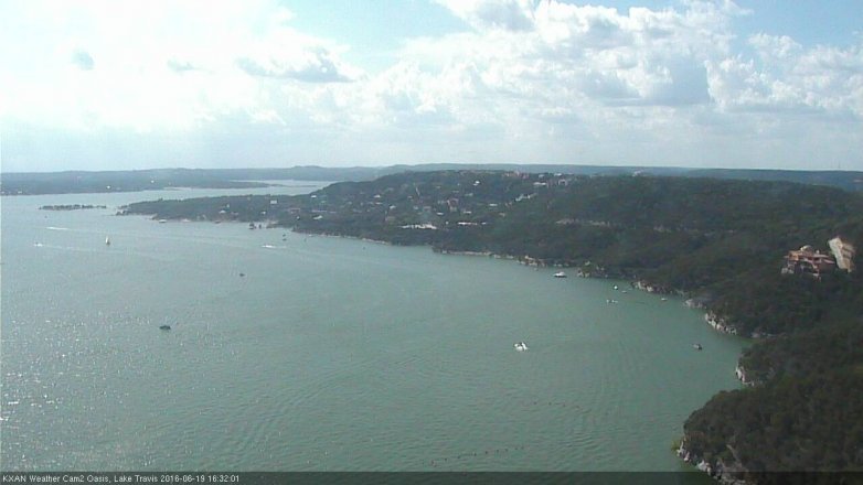 Lake Travis webcam, June 19, 2016 3:50 PM CT