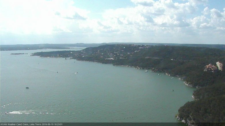 Lake Travis webcam, June 19, 2016 3:55 PM CT