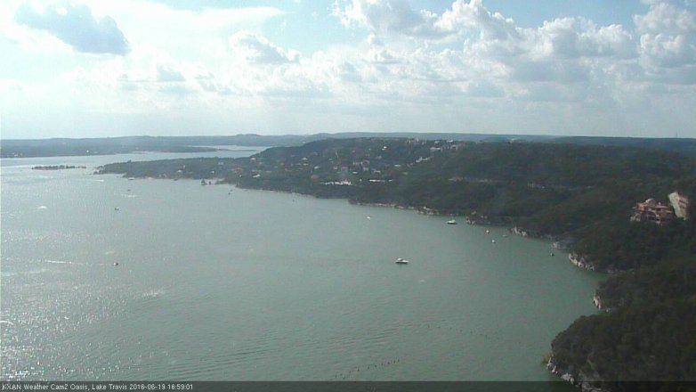 Lake Travis webcam, June 19, 2016 4:05 PM CT