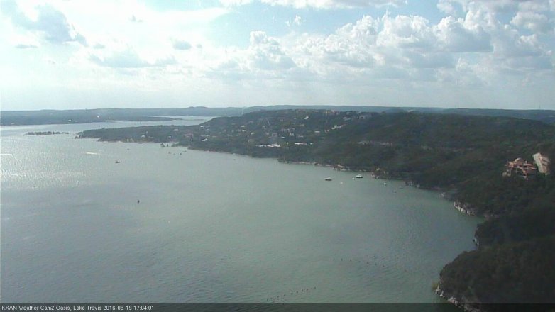 Lake Travis webcam, June 19, 2016 4:25 PM CT