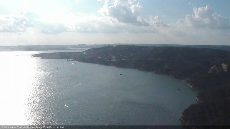 Lake Travis webcam, June 19, 2016 5:40 PM CT