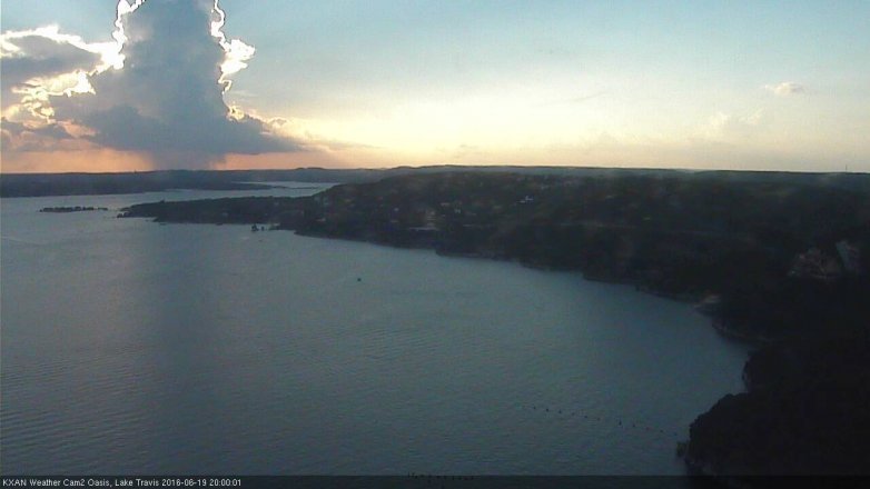 Lake Travis webcam, June 19, 2016 7:05 PM CT