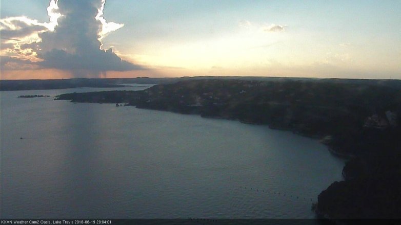 Lake Travis webcam, June 19, 2016 7:25 PM CT