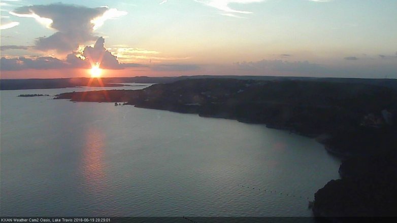 Lake Travis webcam, June 19, 2016 7:55 PM CT