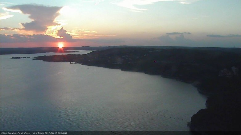 Lake Travis webcam, June 19, 2016 8:00 PM CT