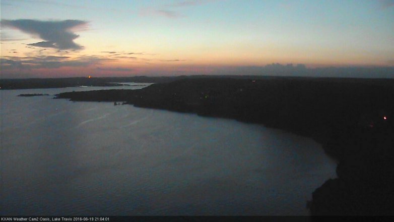 Lake Travis webcam, June 19, 2016 8:15 PM CT