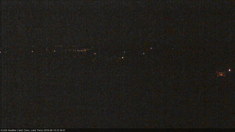 Lake Travis webcam, June 19, 2016 9:40 PM CT
