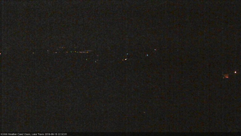 Lake Travis webcam, June 19, 2016 9:50 PM CT