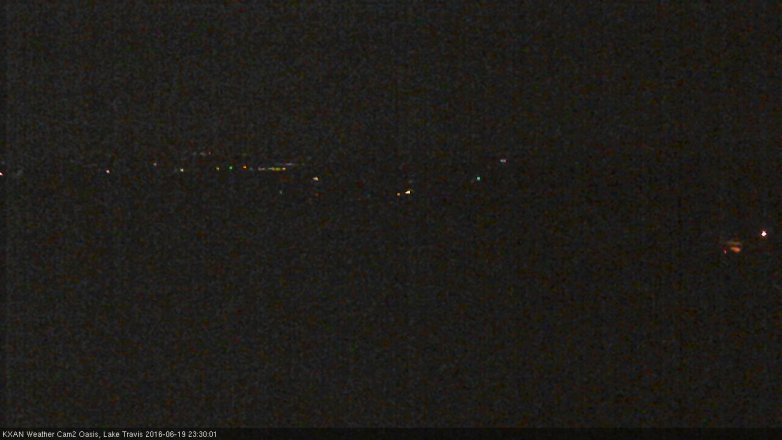 Lake Travis webcam, June 19, 2016 10:50 PM CT