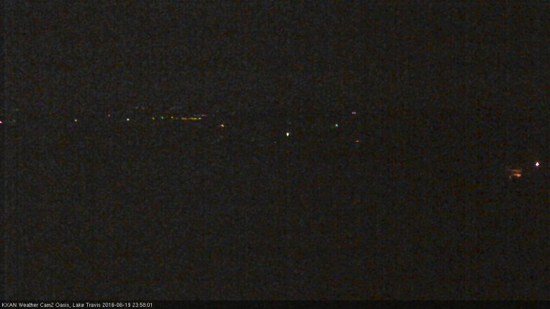 Lake Travis webcam, June 19, 2016 11:25 PM CT