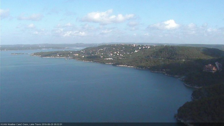 Lake Travis webcam, June 20, 2016 9:00 AM CT