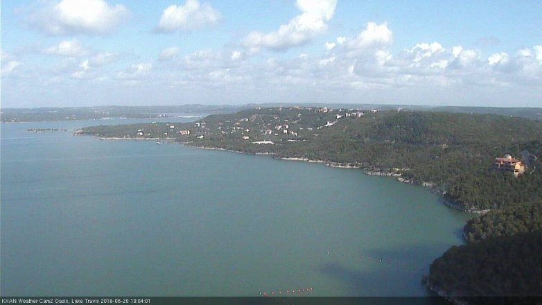 Lake Travis webcam, June 20, 2016 9:10 AM CT