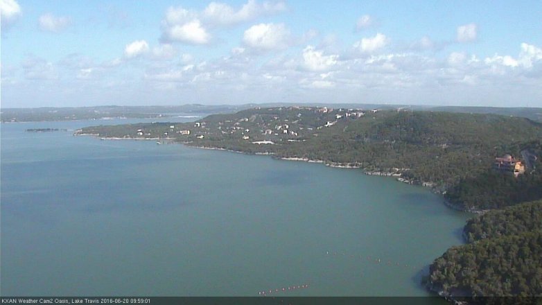 Lake Travis webcam, June 20, 2016 9:30 AM CT