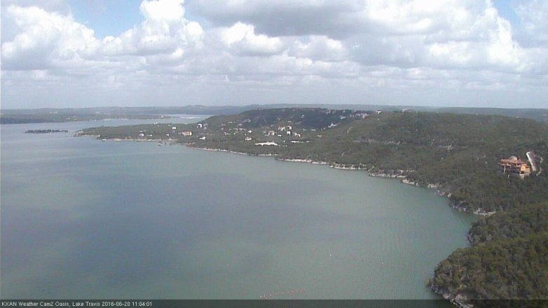 Lake Travis webcam, June 20, 2016 10:10 AM CT