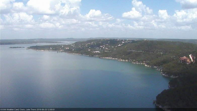 Lake Travis webcam, June 20, 2016 11:05 AM CT