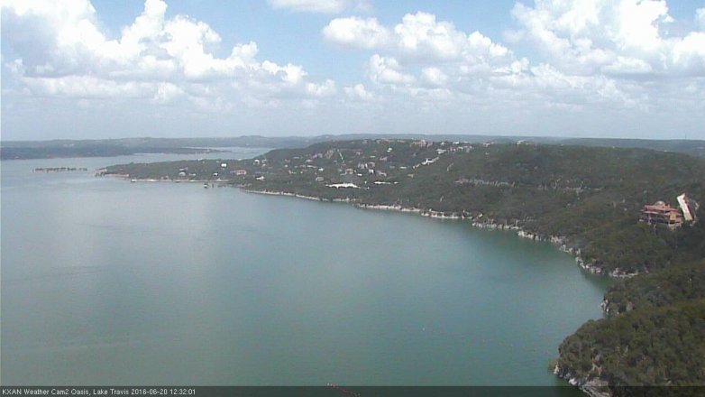Lake Travis webcam, June 20, 2016 11:40 AM CT
