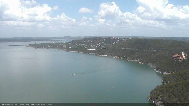Lake Travis webcam, June 20, 2016 12:00 PM CT