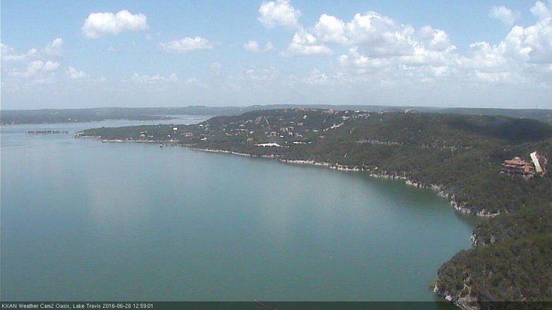Lake Travis webcam, June 20, 2016 12:10 PM CT
