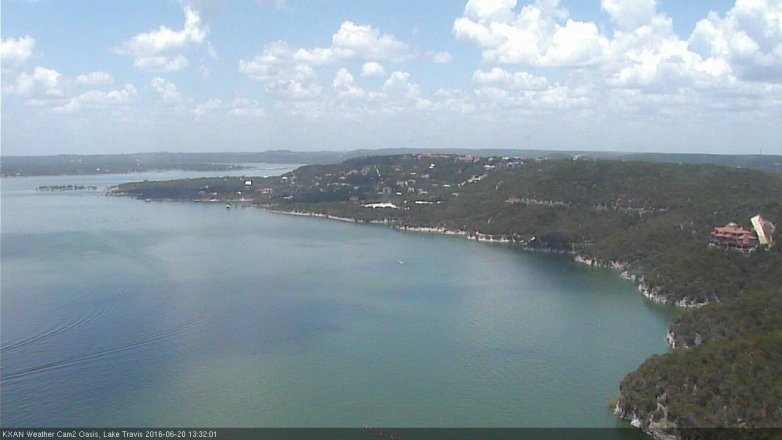 Lake Travis webcam, June 20, 2016 12:35 PM CT