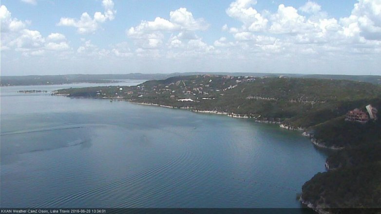 Lake Travis webcam, June 20, 2016 12:55 PM CT