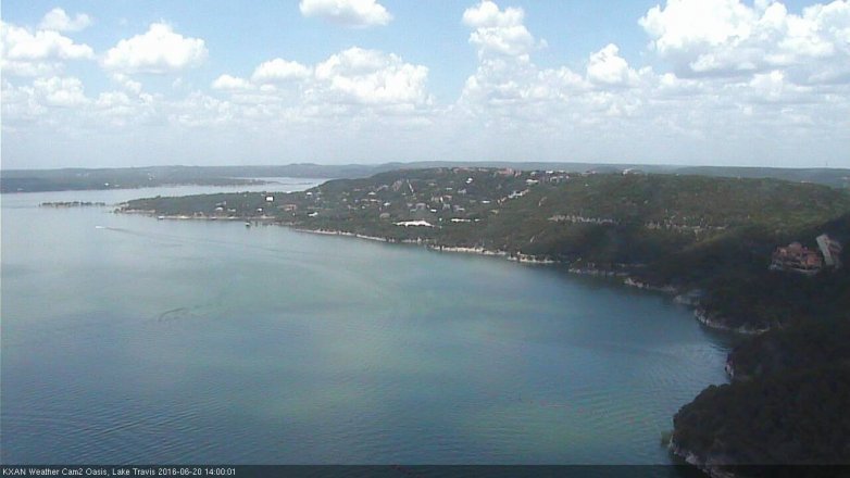 Lake Travis webcam, June 20, 2016 1:15 PM CT