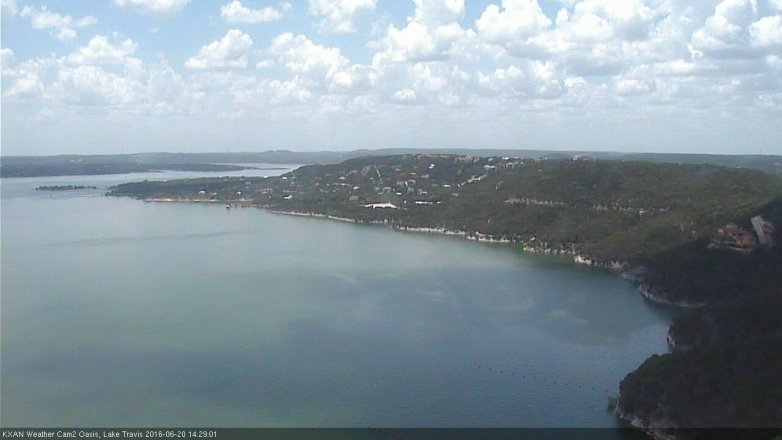 Lake Travis webcam, June 20, 2016 1:35 PM CT