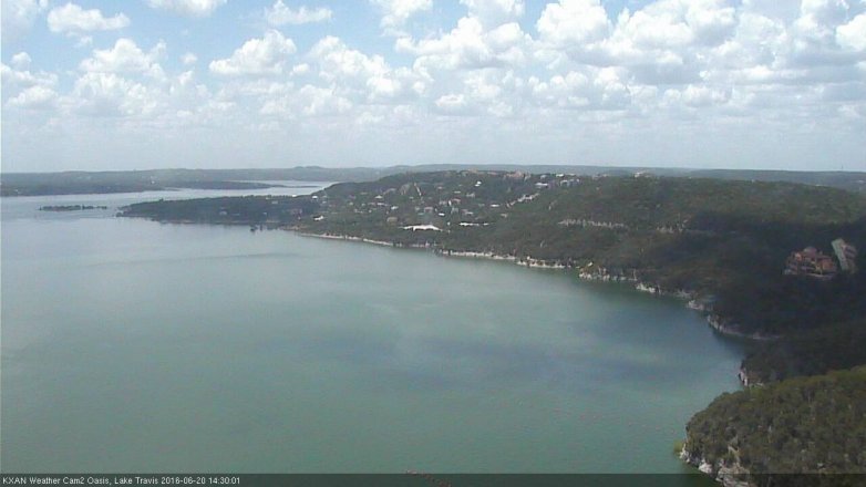 Lake Travis webcam, June 20, 2016 1:40 PM CT