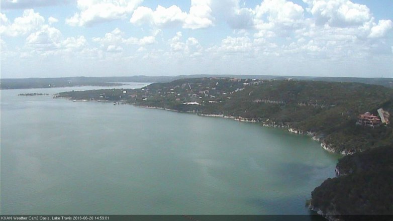 Lake Travis webcam, June 20, 2016 2:10 PM CT