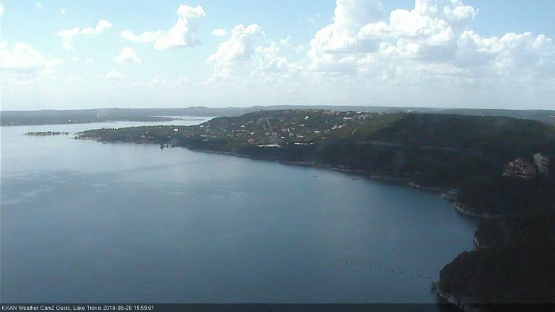 Lake Travis webcam, June 20, 2016 3:05 PM CT