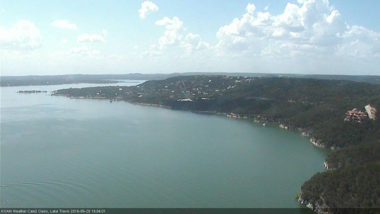 Lake Travis webcam, June 20, 2016 3:15 PM CT