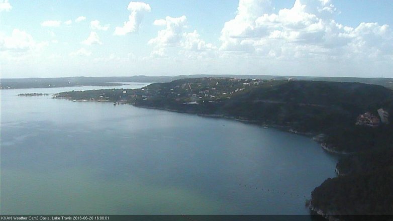 Lake Travis webcam, June 20, 2016 3:30 PM CT