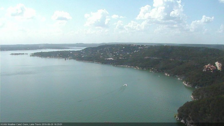Lake Travis webcam, June 20, 2016 3:40 PM CT