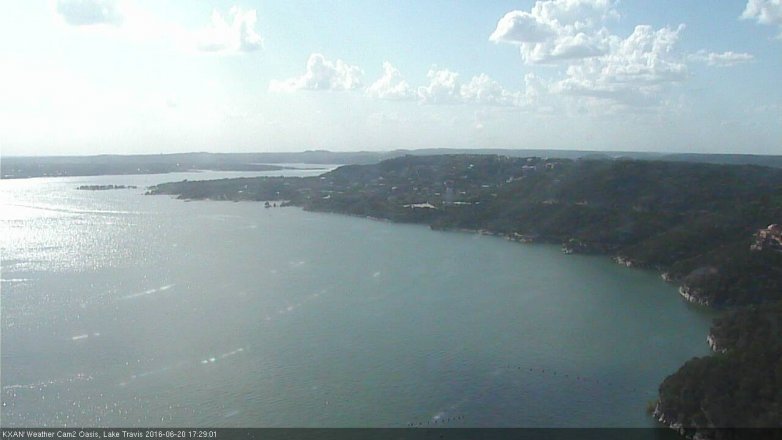 Lake Travis webcam, June 20, 2016 4:35 PM CT